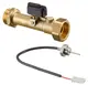 Oventrop Volumenstromsensor mit Anschlussstück und Kabel, ausgestattet mit einem Temperatursensor, zur Integration in Systeme wie Regumaq X-30/XZ-30.